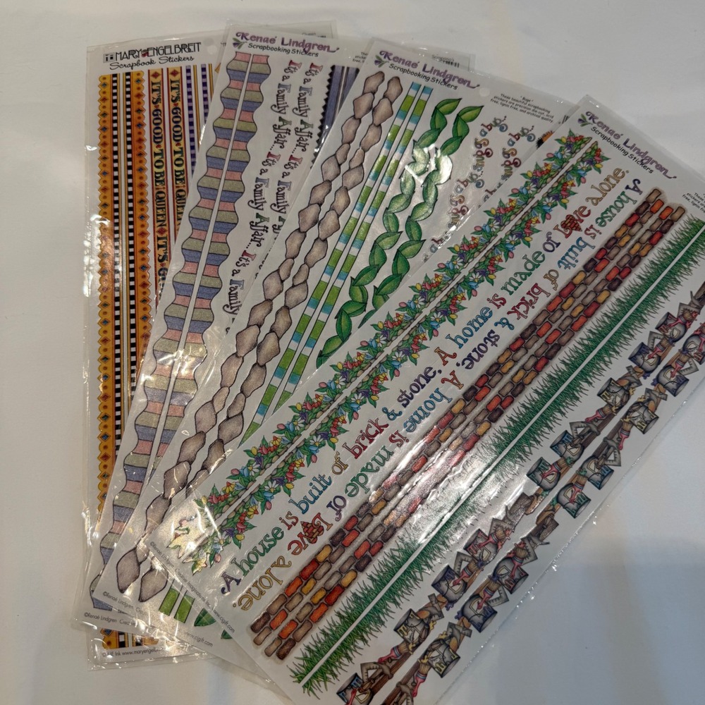 Creative Imaginations Mary Engelbreit‎ Renae Lindgren Border Stickers 4 Sheets